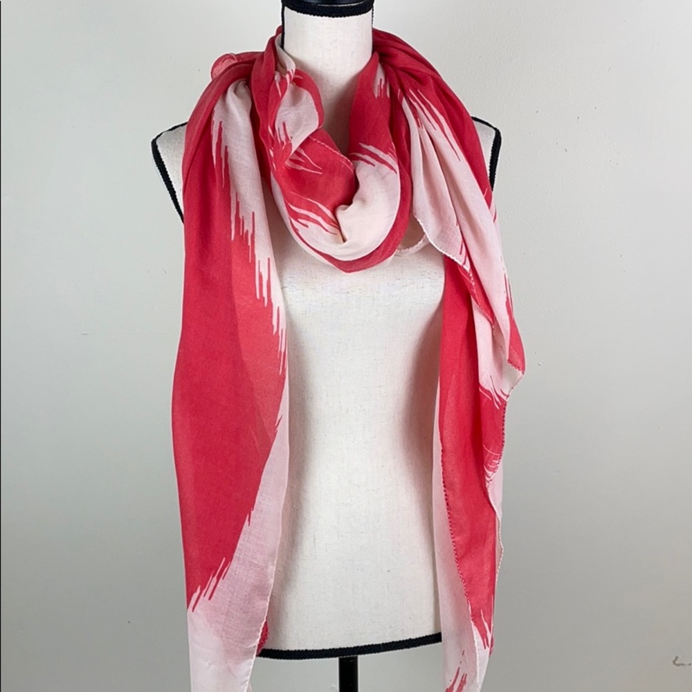 ⭐️🌸Echo scarf white red long wrap cover up sarong